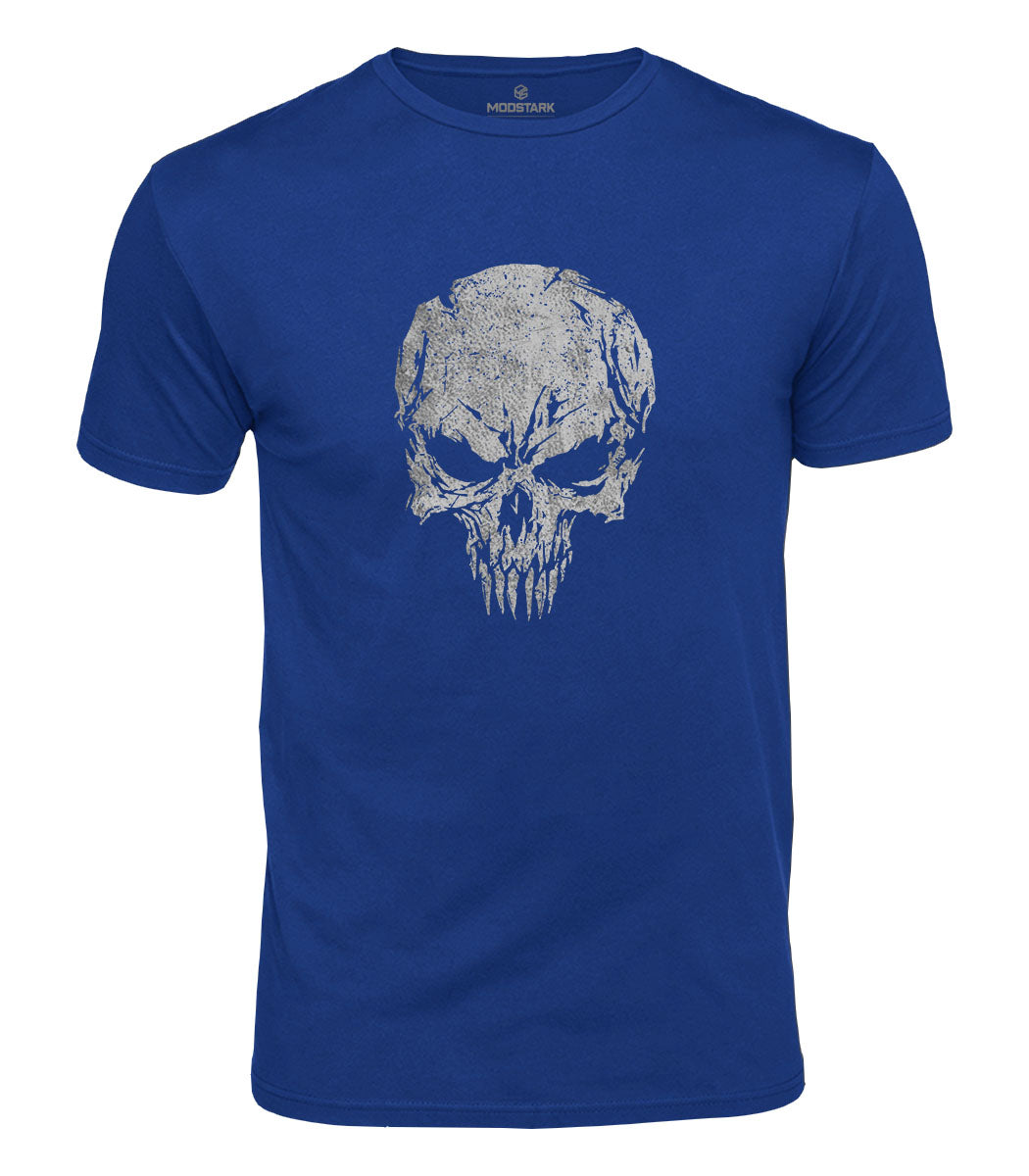 Battle Worn Skull Cotton T-Shirt