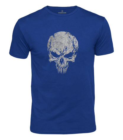 Battle Worn Skull Cotton T-Shirt