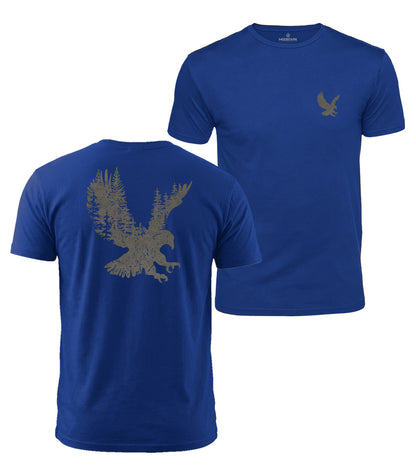 Forest Eagle Silhouette Cotton T-Shirt