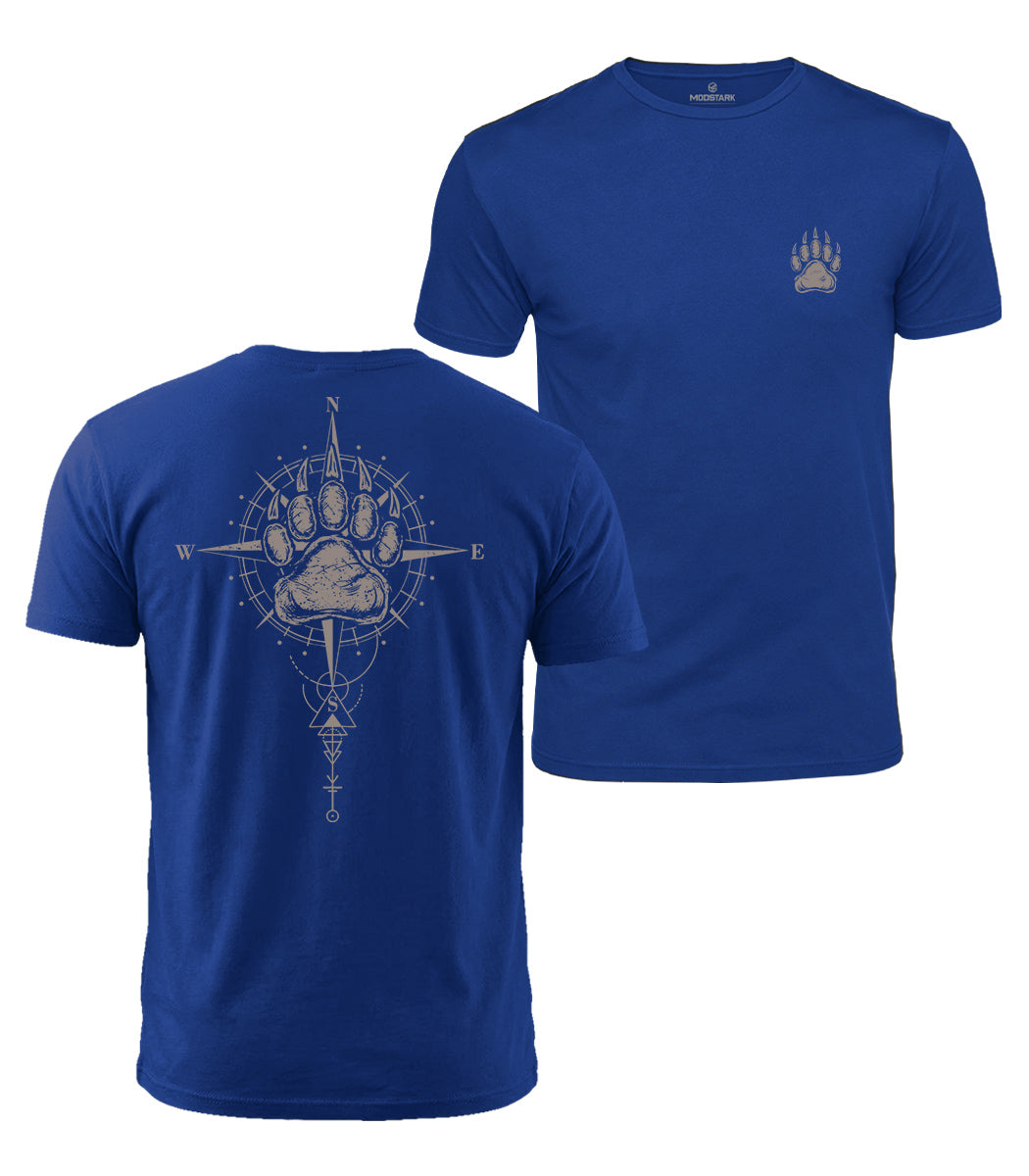 Bear Paw Compass Cotton T-Shirt
