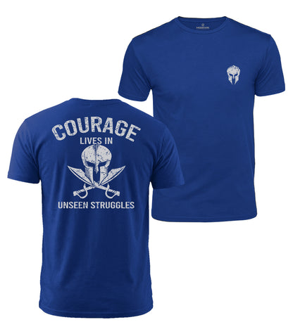 Spartan Courage Quote Cotton T-Shirt