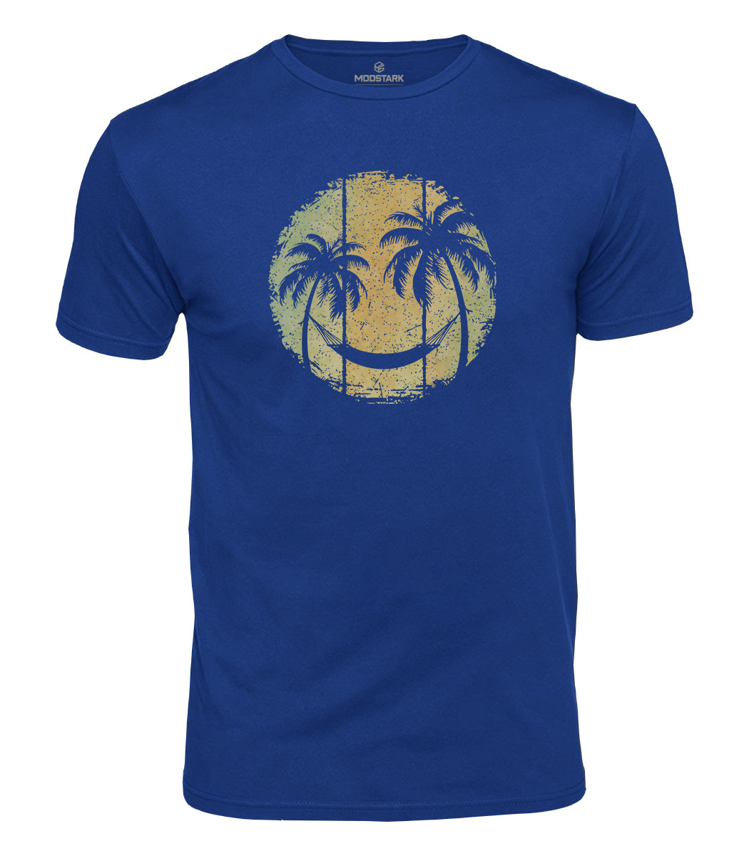 Tropical Smiley Face Cotton T-Shirt