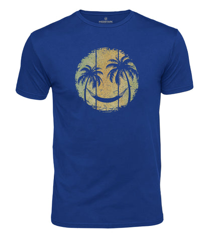 Tropical Smiley Face Cotton T-Shirt