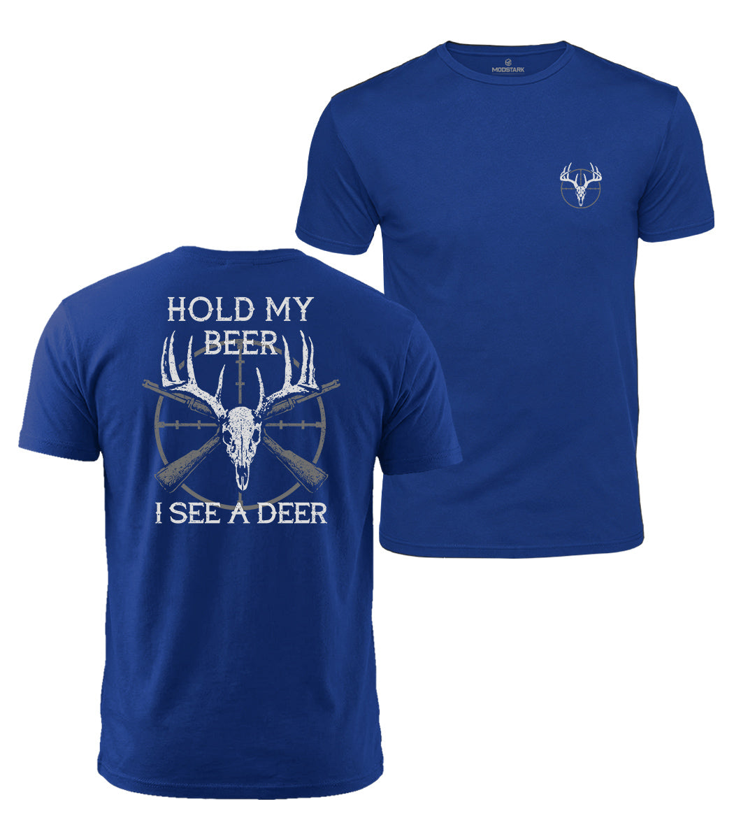 Funny Deer Hunting Cotton T-Shirt