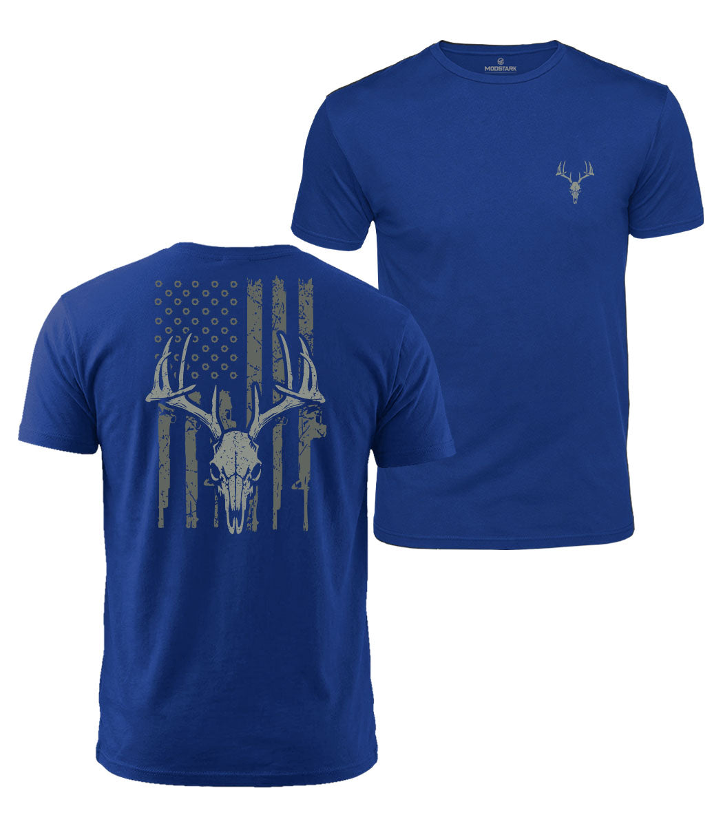 Patriotic Deer Hunter Cotton T-Shirt