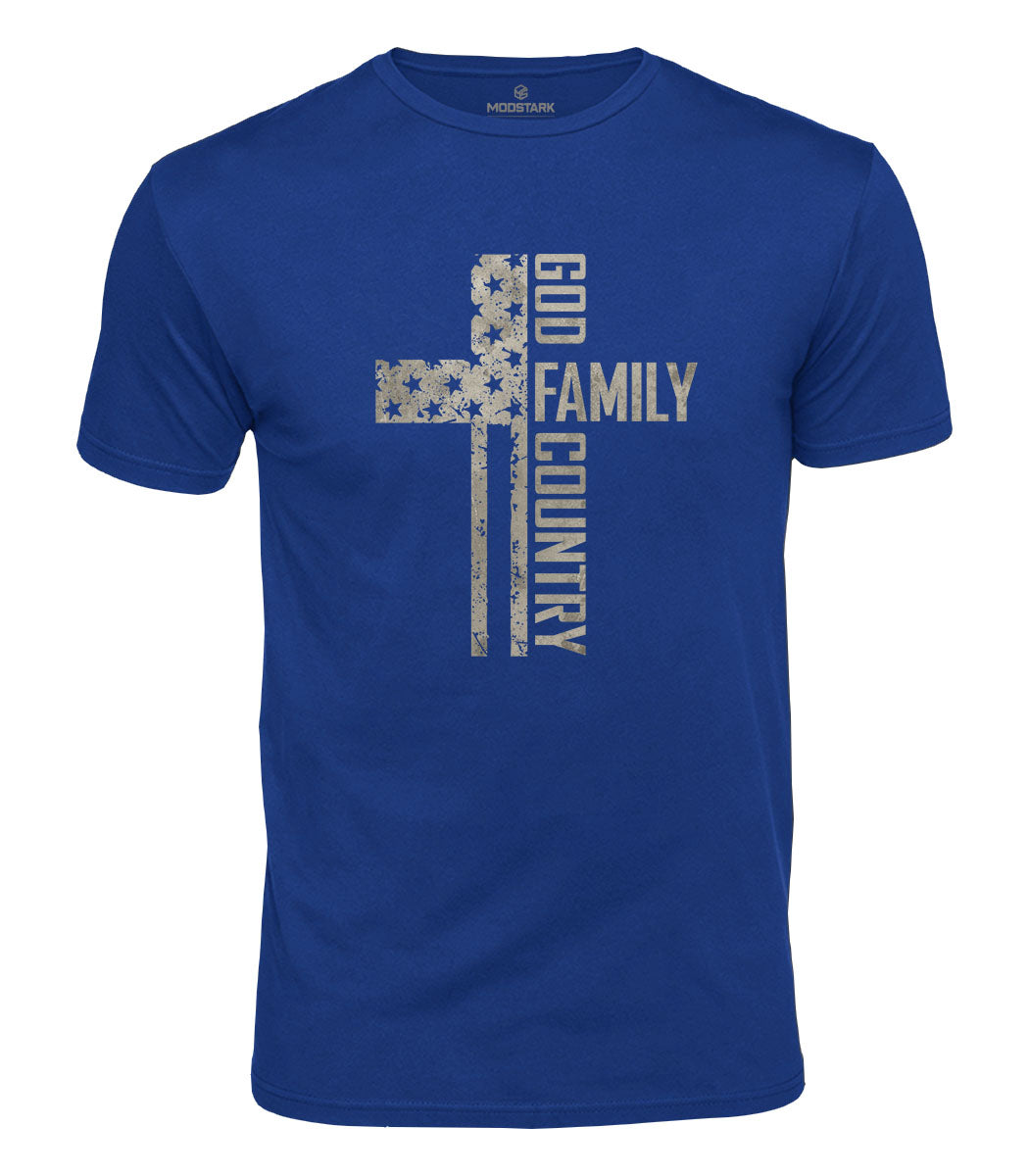 God Family Country Cotton T-Shirt