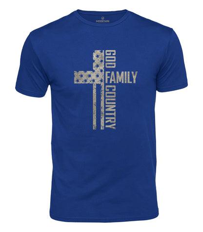 God Family Country Cotton T-Shirt