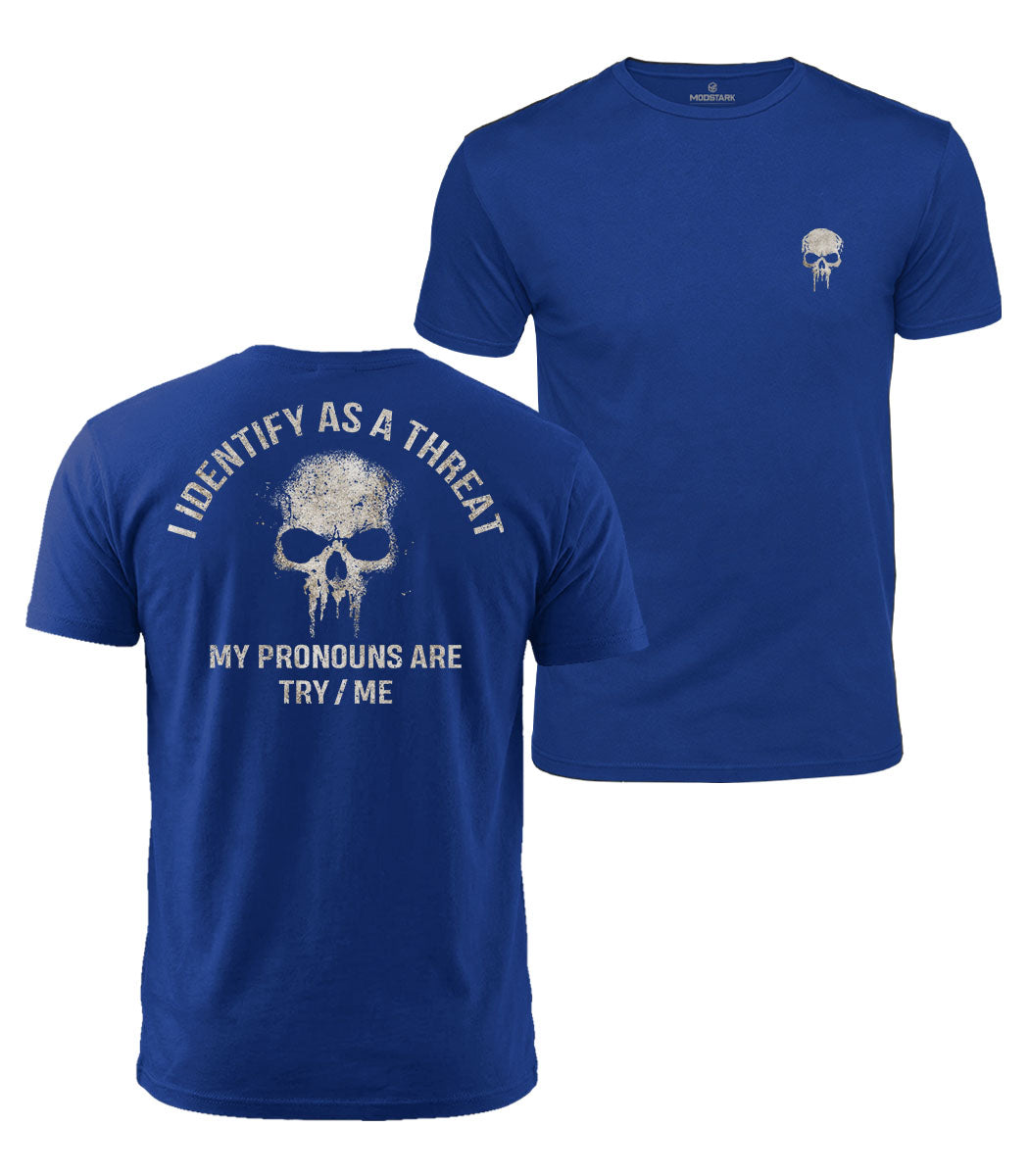 Try Me Skull Cotton T-Shirt