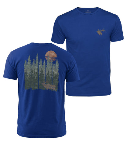 Wilderness Elk Forest Cotton T-Shirt