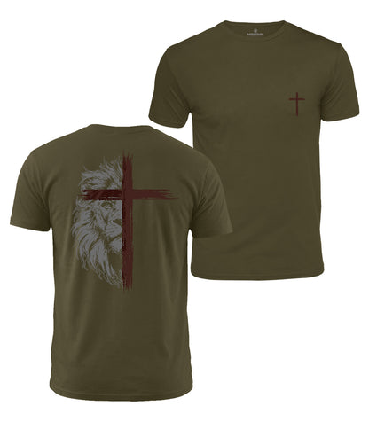 Lion Cross Cotton T-Shirt