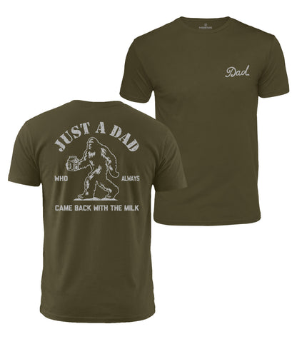 Just A Dad Bigfoot Cotton T-Shirt