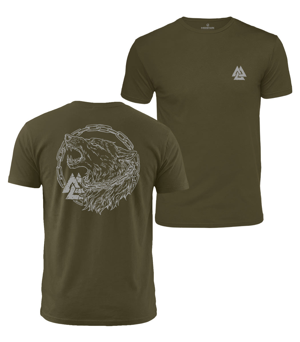 Norse Wolf Cotton T-Shirt