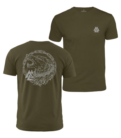 Norse Wolf Cotton T-Shirt