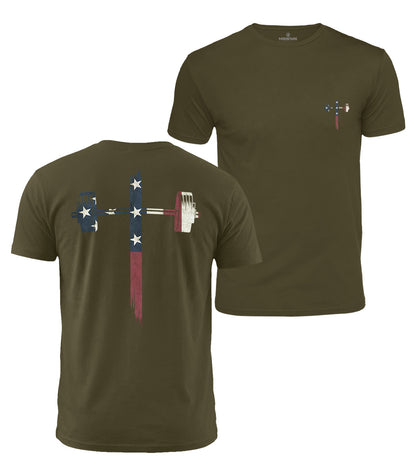 USA Barbell Cross Cotton T-Shirt