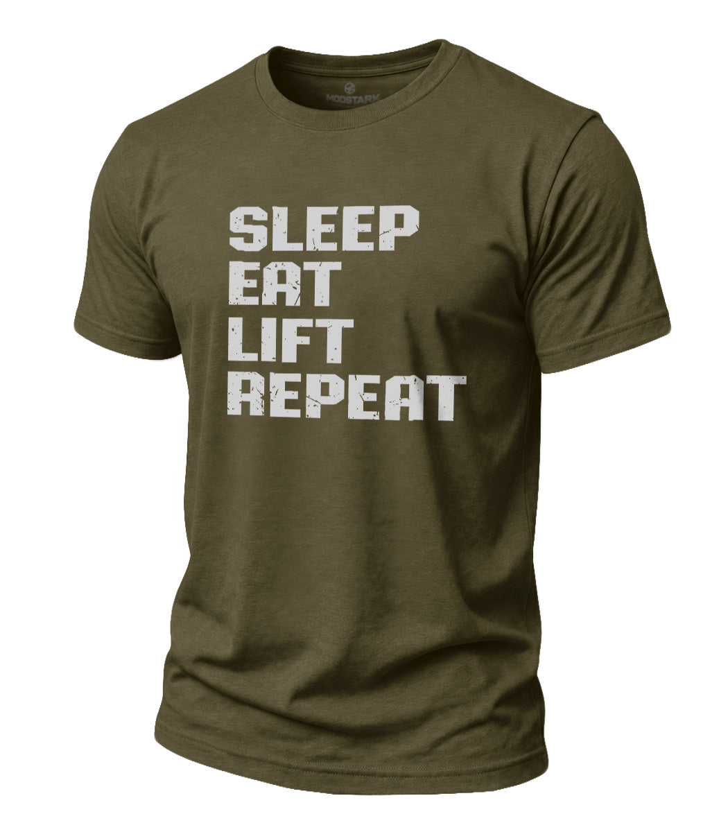 Lift Repeat Cotton T-Shirt