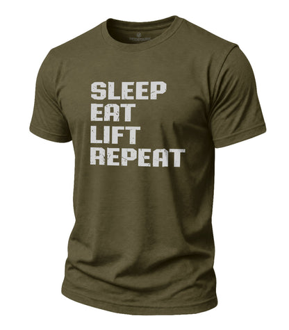 Lift Repeat Cotton T-Shirt