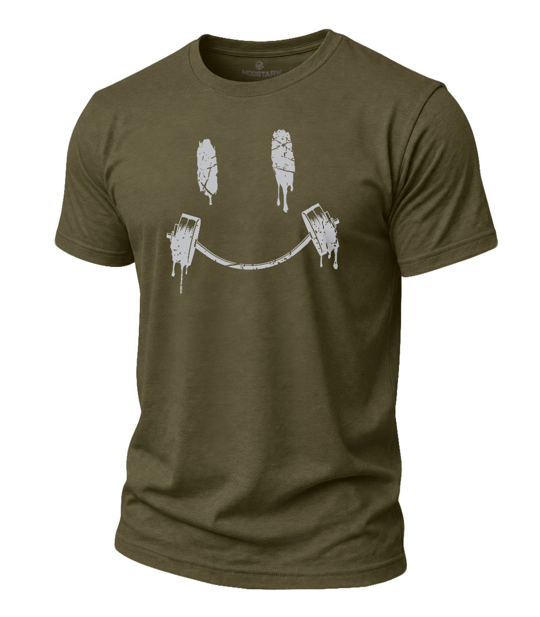 Smile Barbell Cotton T-Shirt