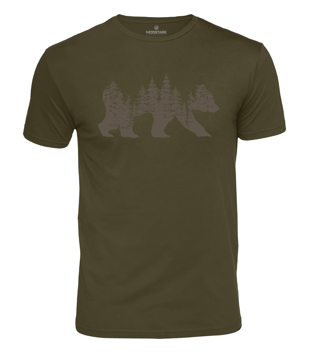 Pine Forest Bear Cotton T-Shirt