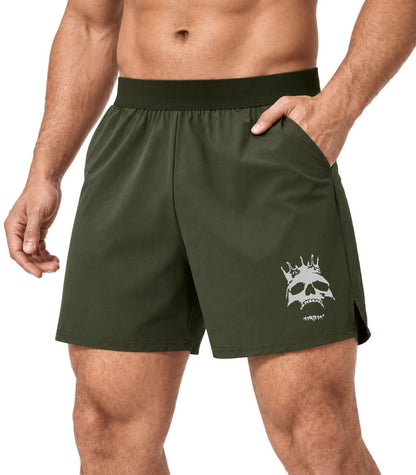 Crowned Skull Athletic Shorts