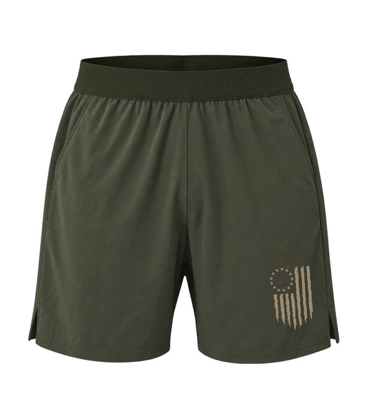 Patriotic Flag Athletic Shorts